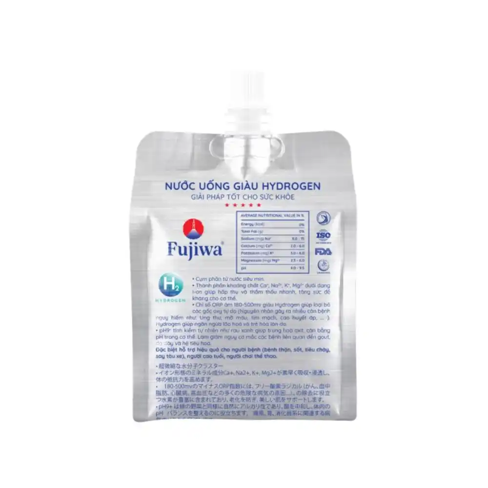 Lốc 24 túi nước uống giàu hydrogen Fujiwa 270ml