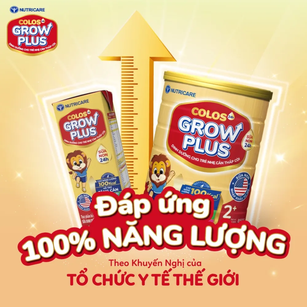 Thùng 48 hộp sữa bột pha sẵn Colos 24h Grow Plus 110ml