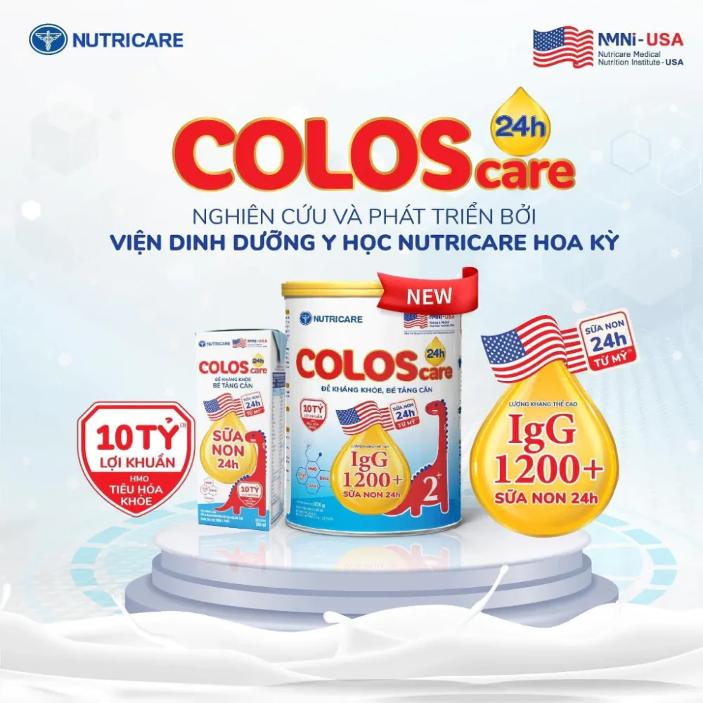 Lốc 4 hộp sữa bột pha sẵn Coloscare 24h 110ml