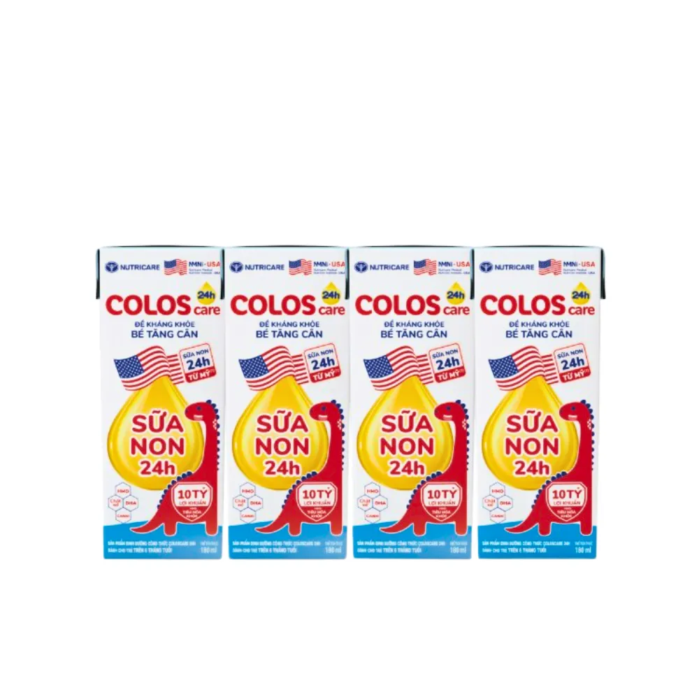 Lốc 4 hộp sữa bột pha sẵn Coloscare 24h 180ml