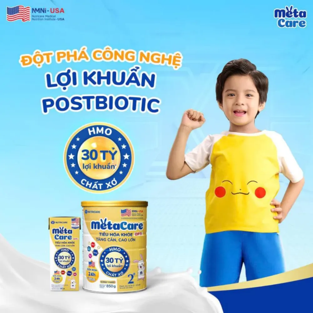 Lốc 4 hộp sữa bột pha sẵn Nutricare MetaCare Opti 180ml