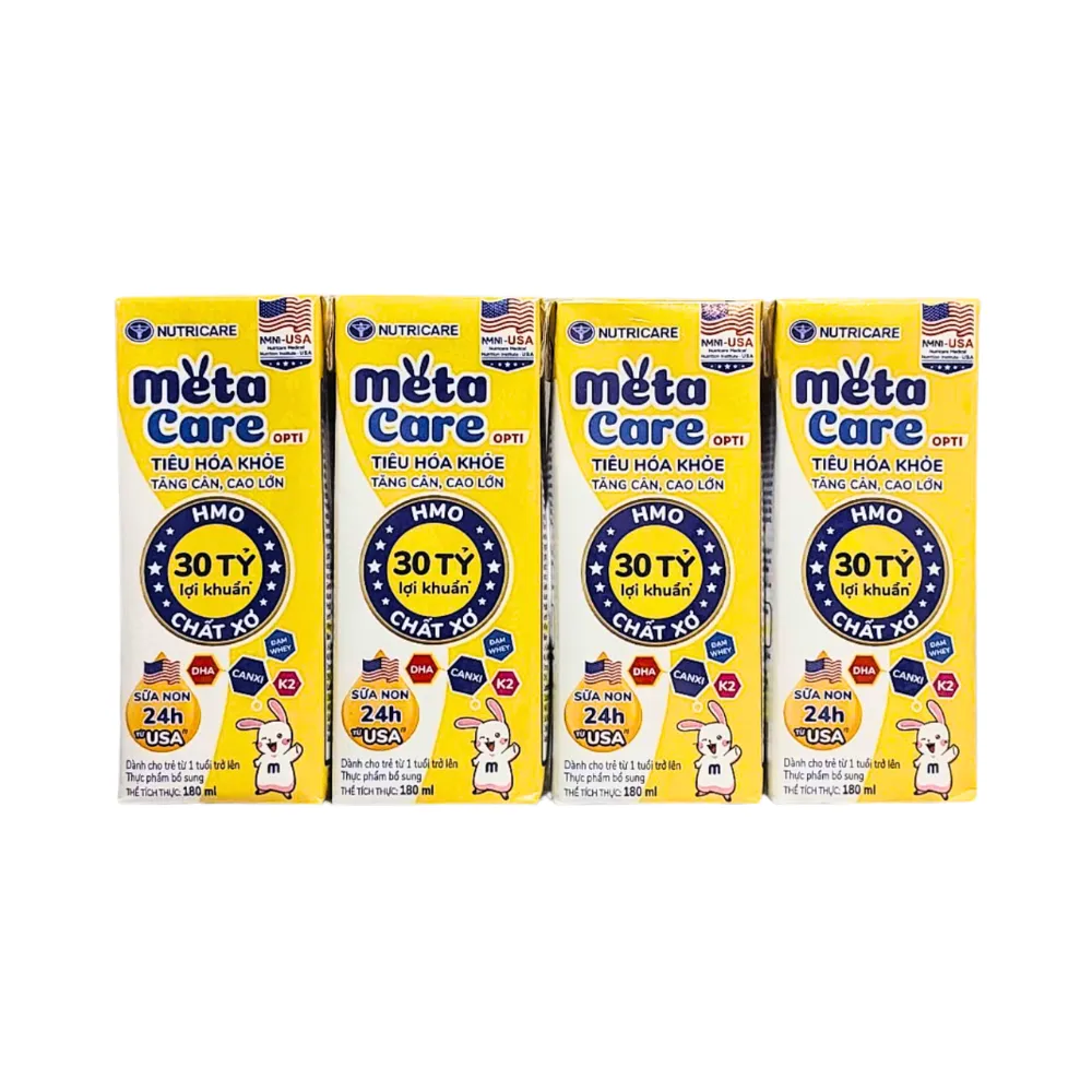 Lốc 4 hộp sữa bột pha sẵn Nutricare MetaCare Opti 180ml