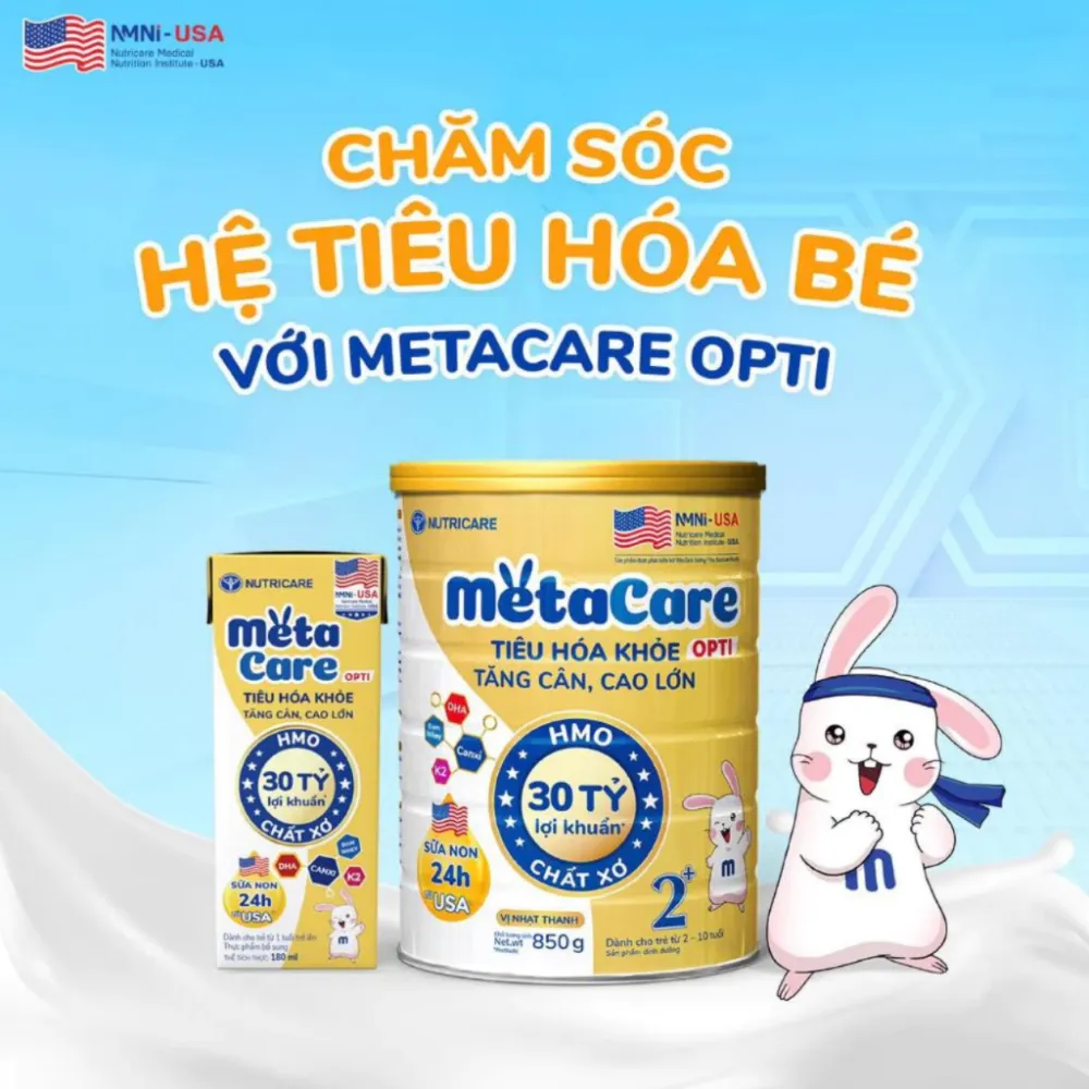 Lốc 4 hộp sữa bột pha sẵn Nutricare MetaCare Opti 180ml