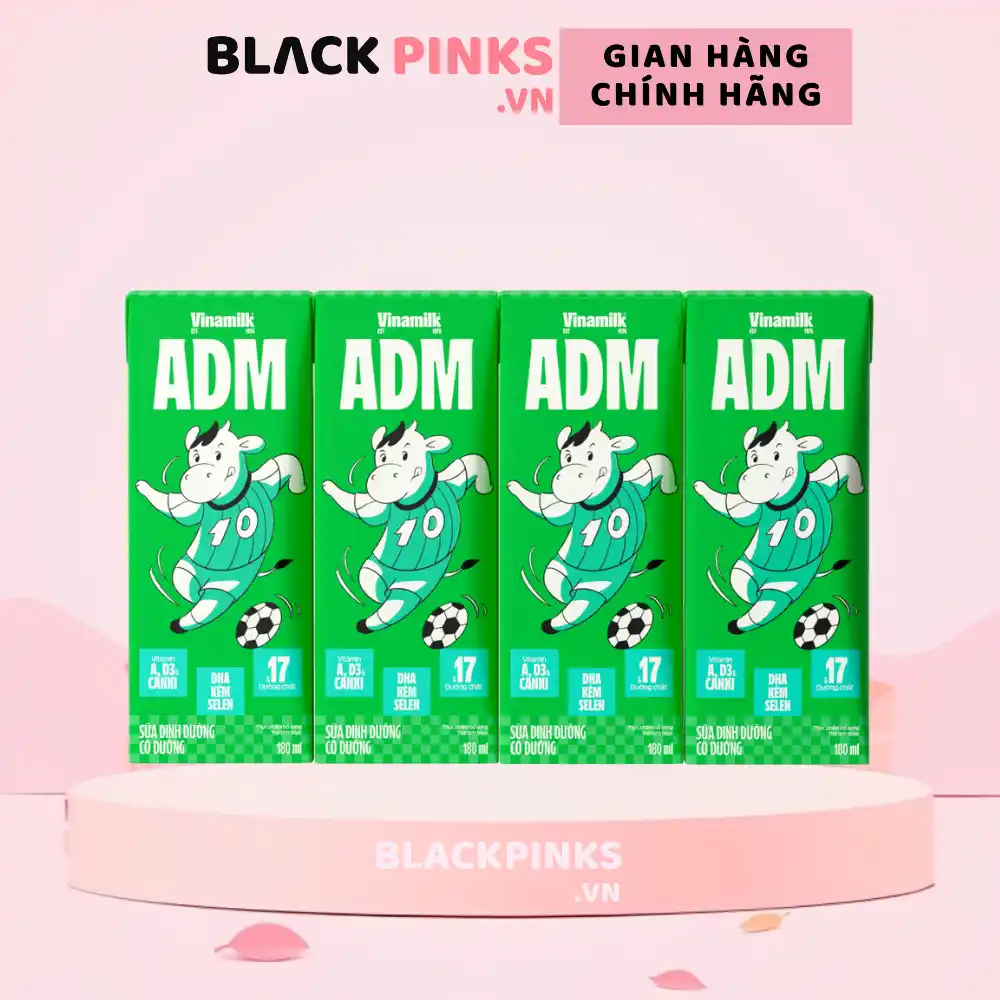 Lốc 4 hộp sữa dinh dưỡng Vinamilk ADM có đường 110/180ml
