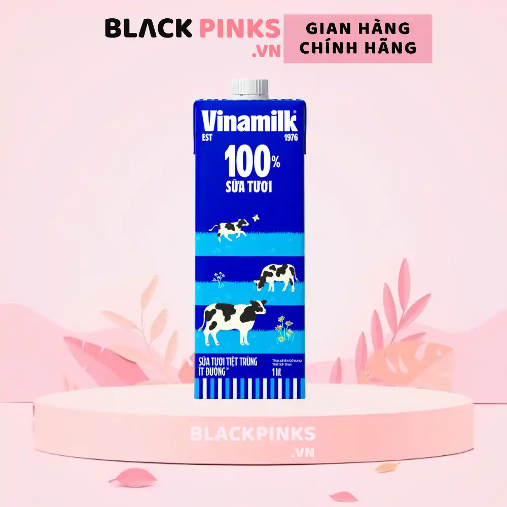 Lốc 4 hộp sữa tươi tiệt trùng Vinamilk ít đường 110/180ml/1l