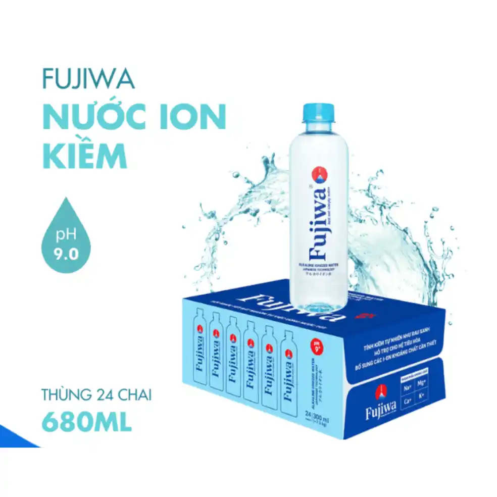 Lốc 5 chai nước ion kiềm cao cấp Fujiwa 680ml