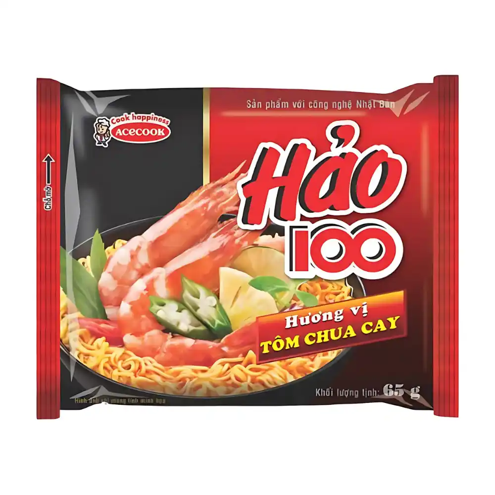 Lốc 5 gói mì Hảo Hảo 100 tôm chua cay gói 65g