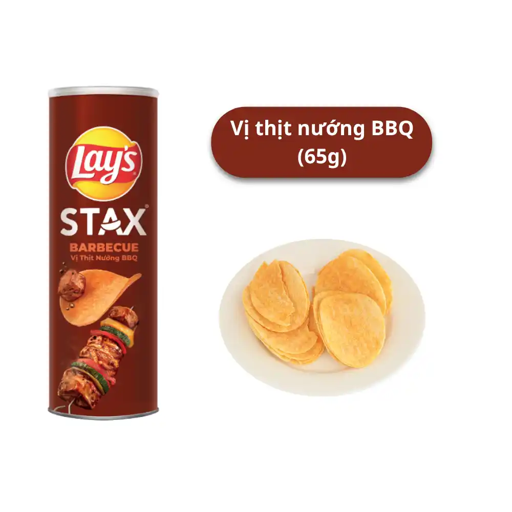 Lốc 5 hộp snack khoai tây Lay's Stax mix vị 65g