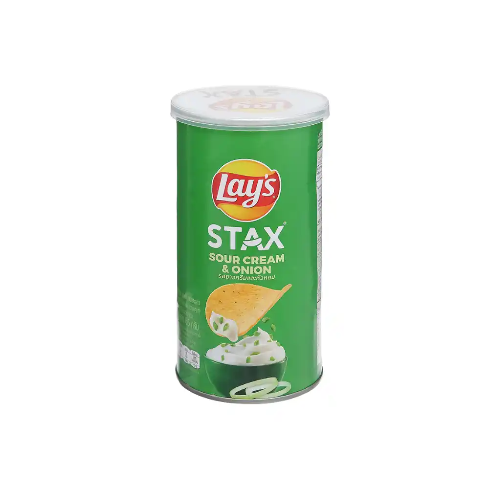 Lốc 5 hộp snack khoai tây Lay's Stax vị kem chua hành 65g