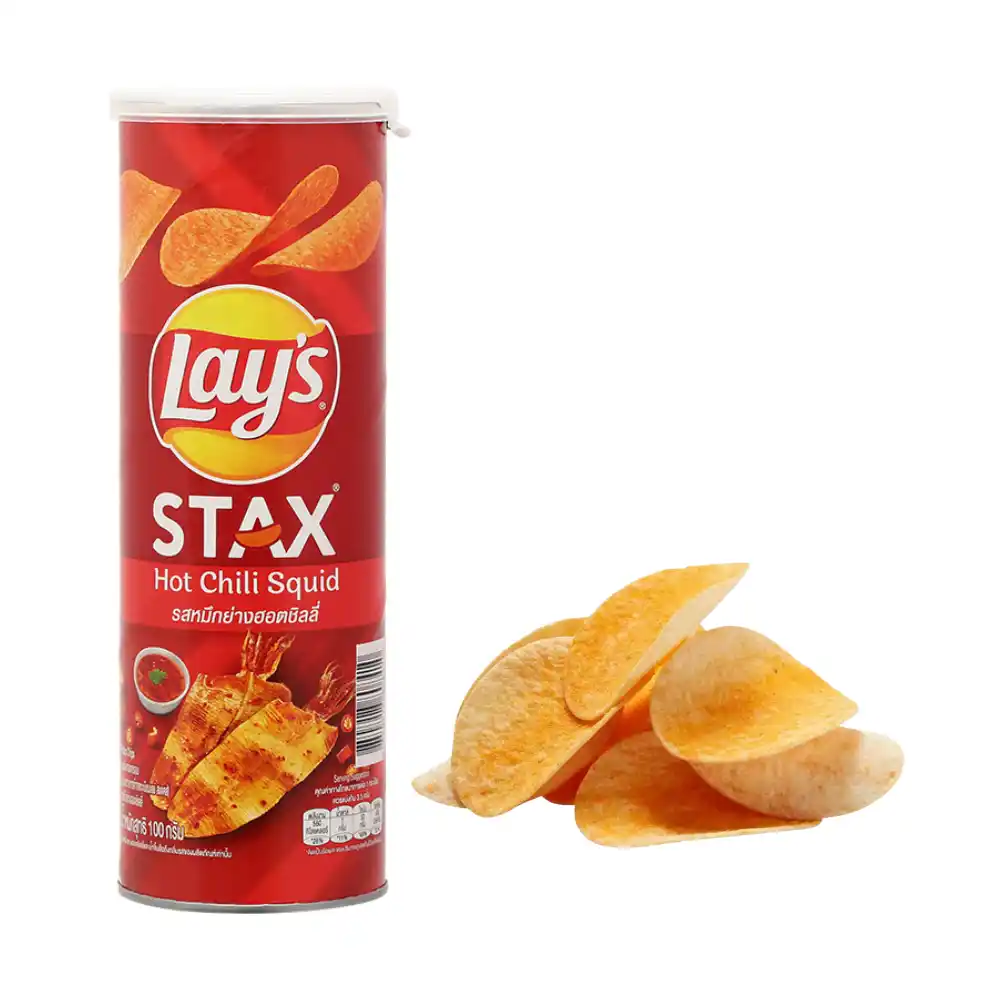 Lốc 5 hộp snack khoai tây Lay's Stax vị mực sốt cay 100g