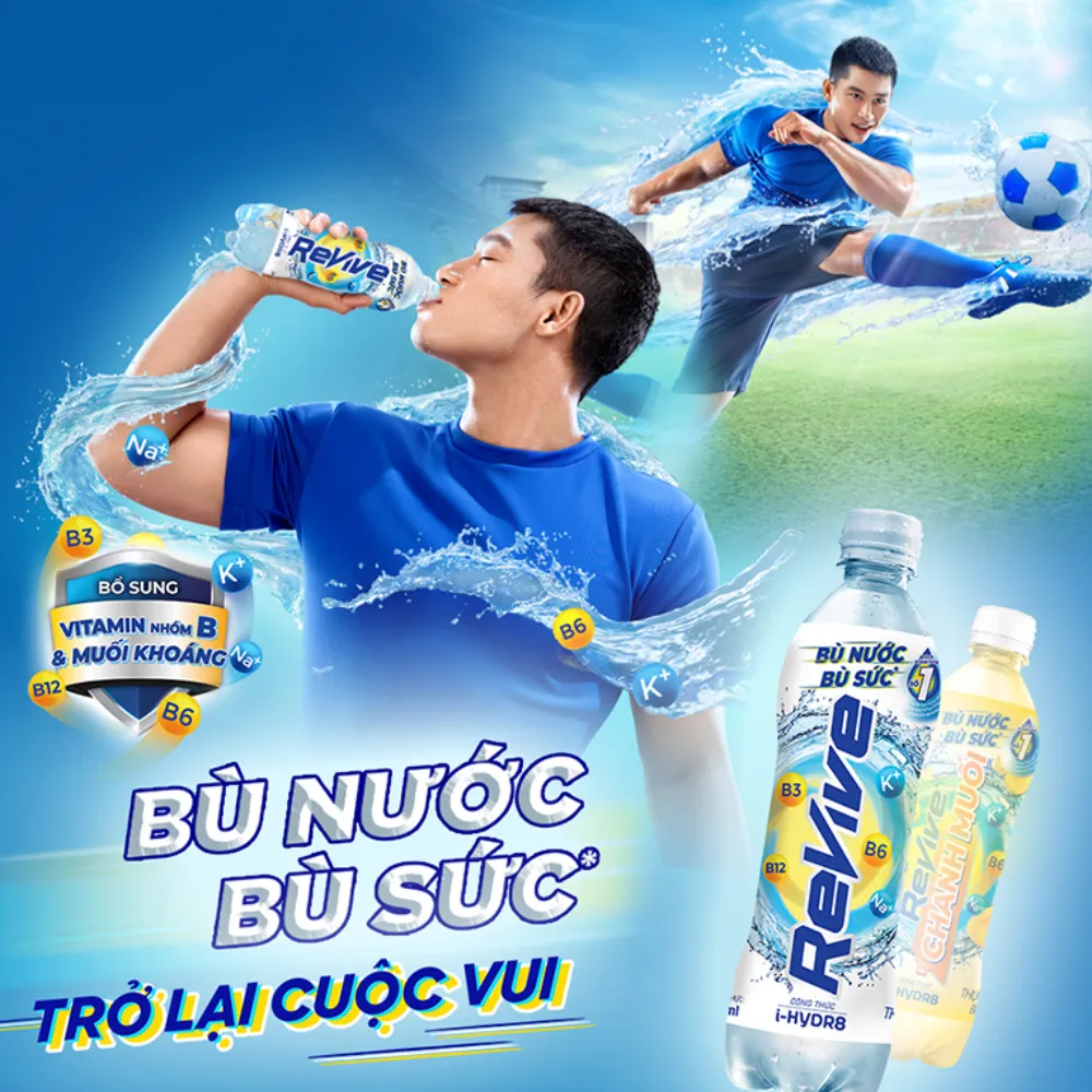 Lốc 6 chai nước bù khoáng Revive muối khoáng 500ml