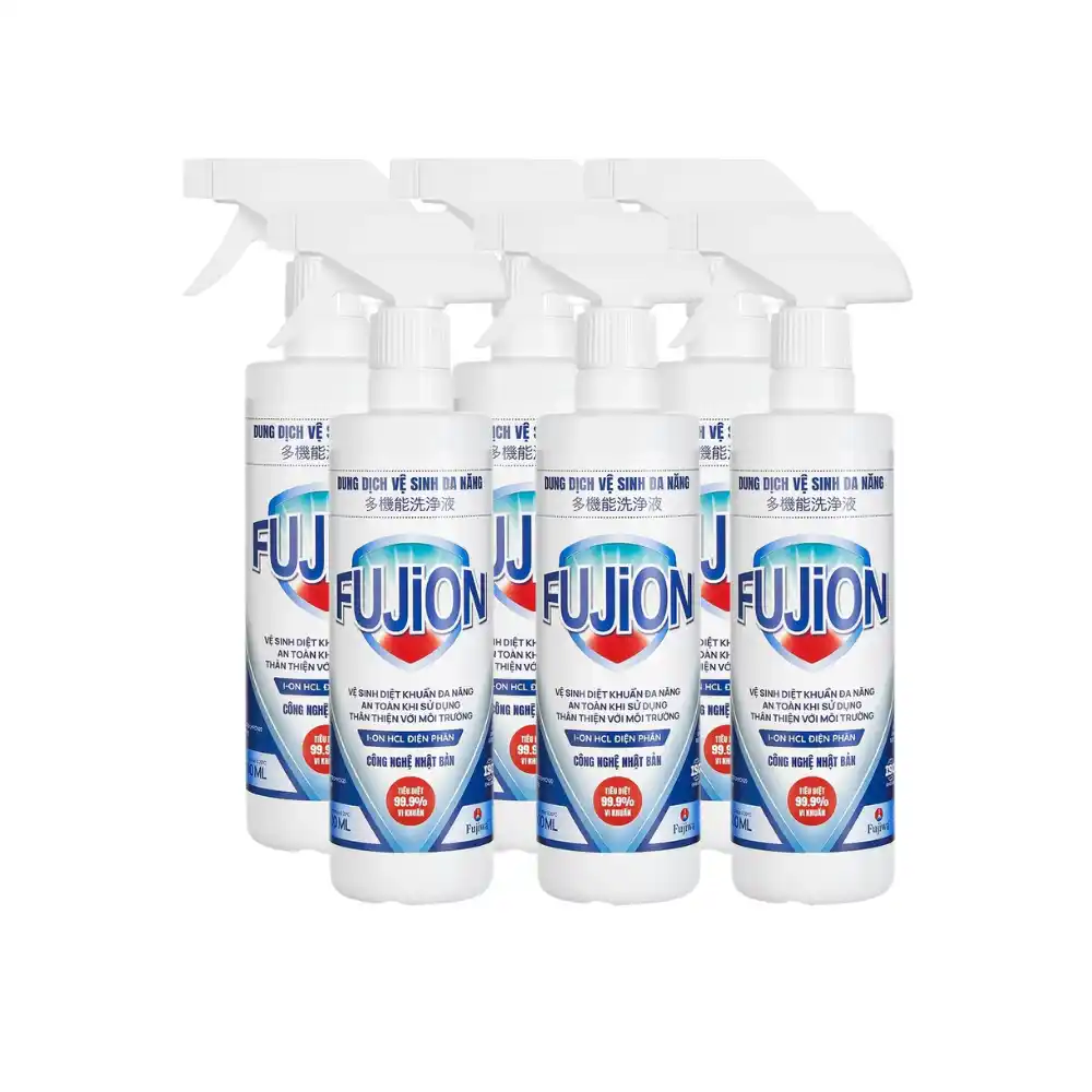 Lốc 6 chai dung dịch vệ sinh diệt khuẩn đa năng Fujion 500ml