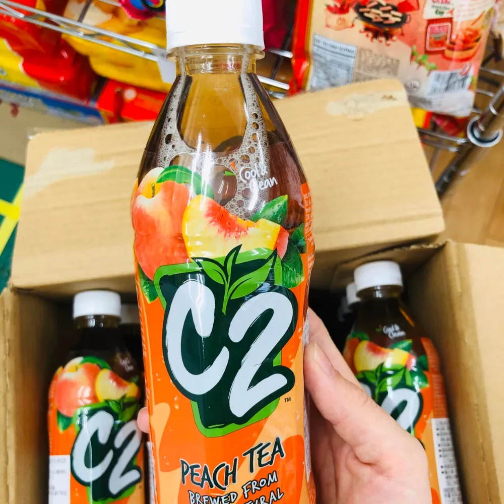 Lốc 6 chai hồng trà C2 vị đào 455ml