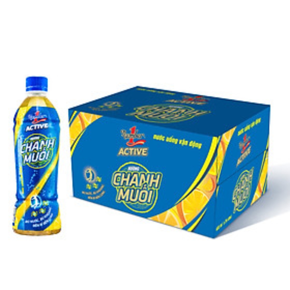 Lốc 6 chai nước bù khoáng Number1 chanh muối 455ml