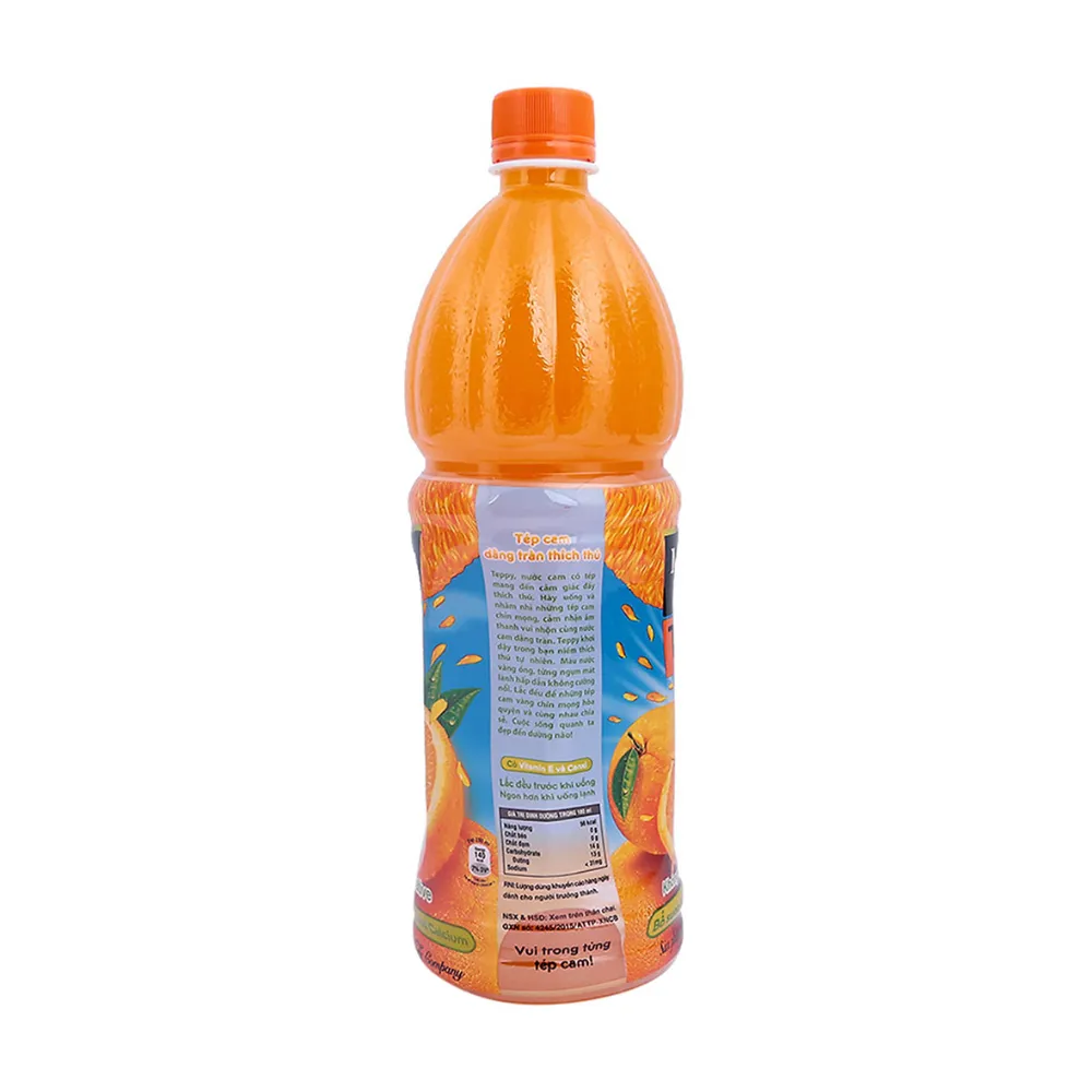Lốc 6 chai nước cam có tép Teppy Minute Maid 1L