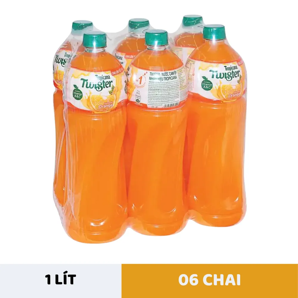 Lốc 6 chai nước cam ép Twister 1L
