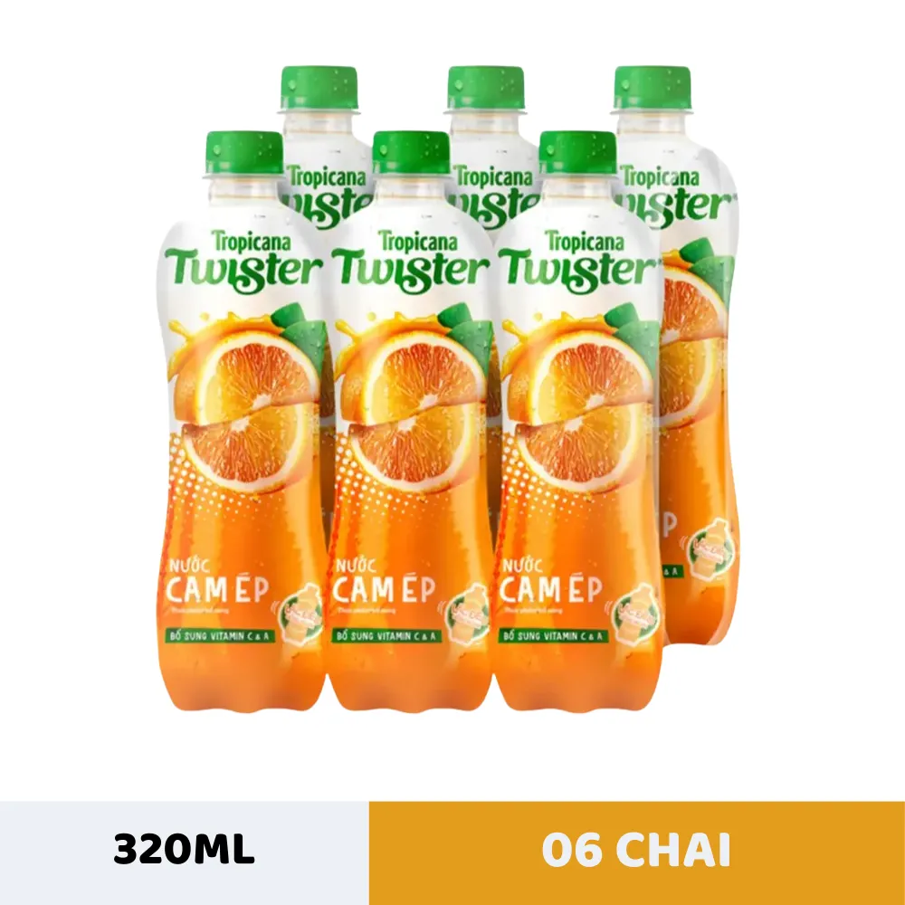 Lốc 6 chai nước cam ép Twister 320ml