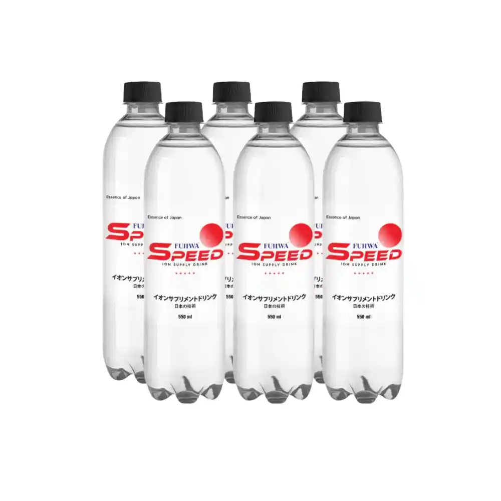 Lốc 6 chai nước uống bổ sung ion Fujiwa Speed 550ml