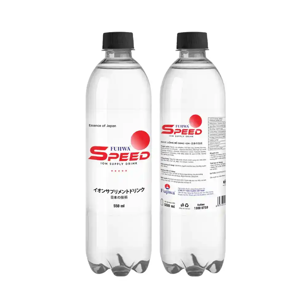 Lốc 6 chai nước uống bổ sung ion Fujiwa Speed 550ml