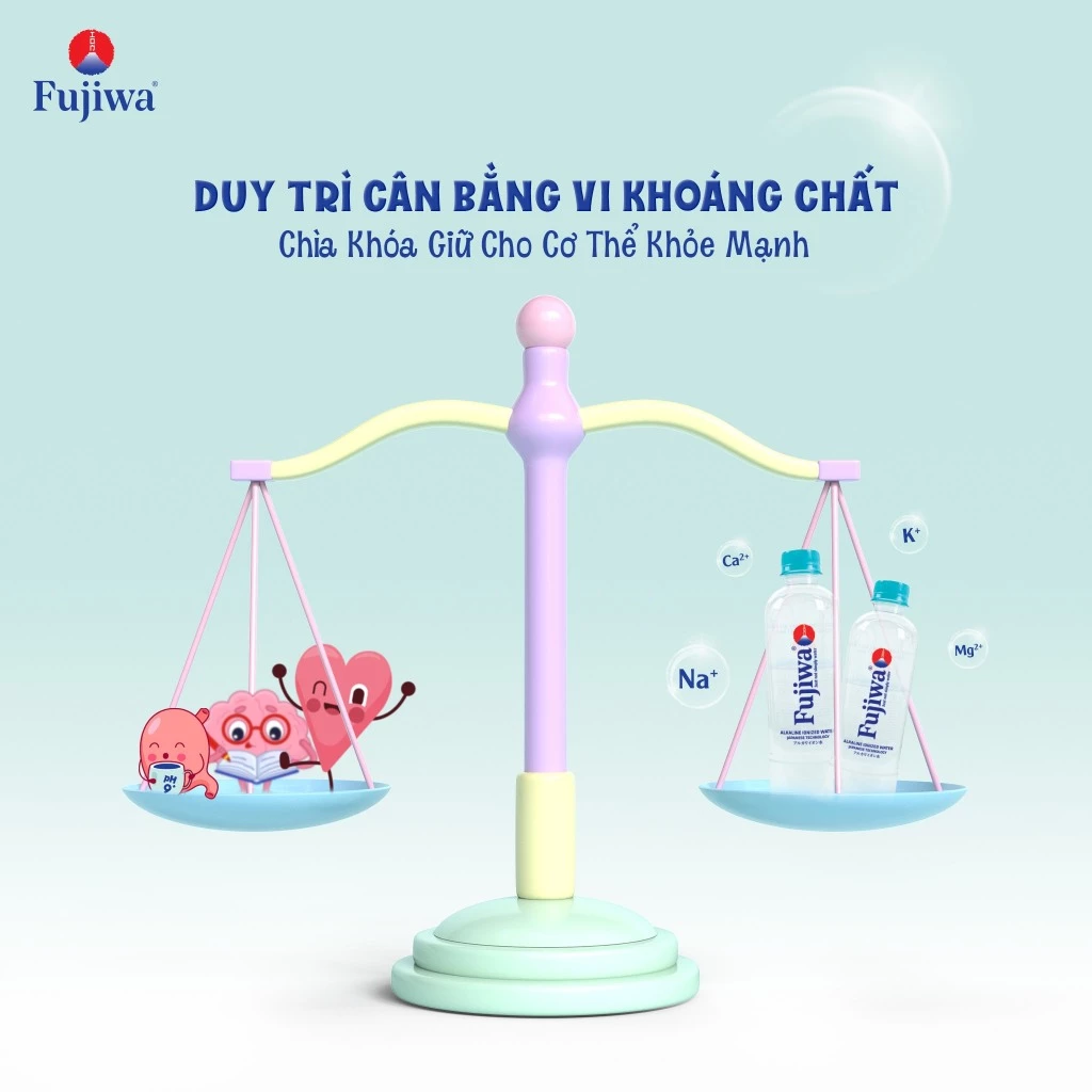 Lốc 6 chai nước ion kiềm cao cấp Fujiwa 1.25L