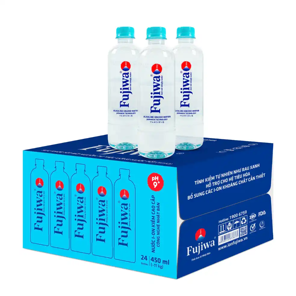 Lốc 6 chai nước ion kiềm cao cấp Fujiwa 450ml