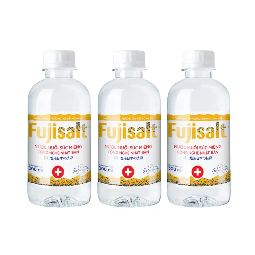 Lốc 6 chai nước muối súc miệng I-on Fujisalt 300ml