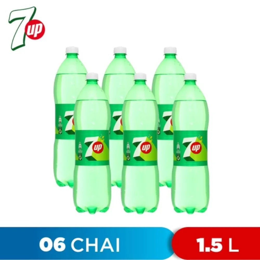 Lốc 6 chai nước ngọt 7Up 1.5L