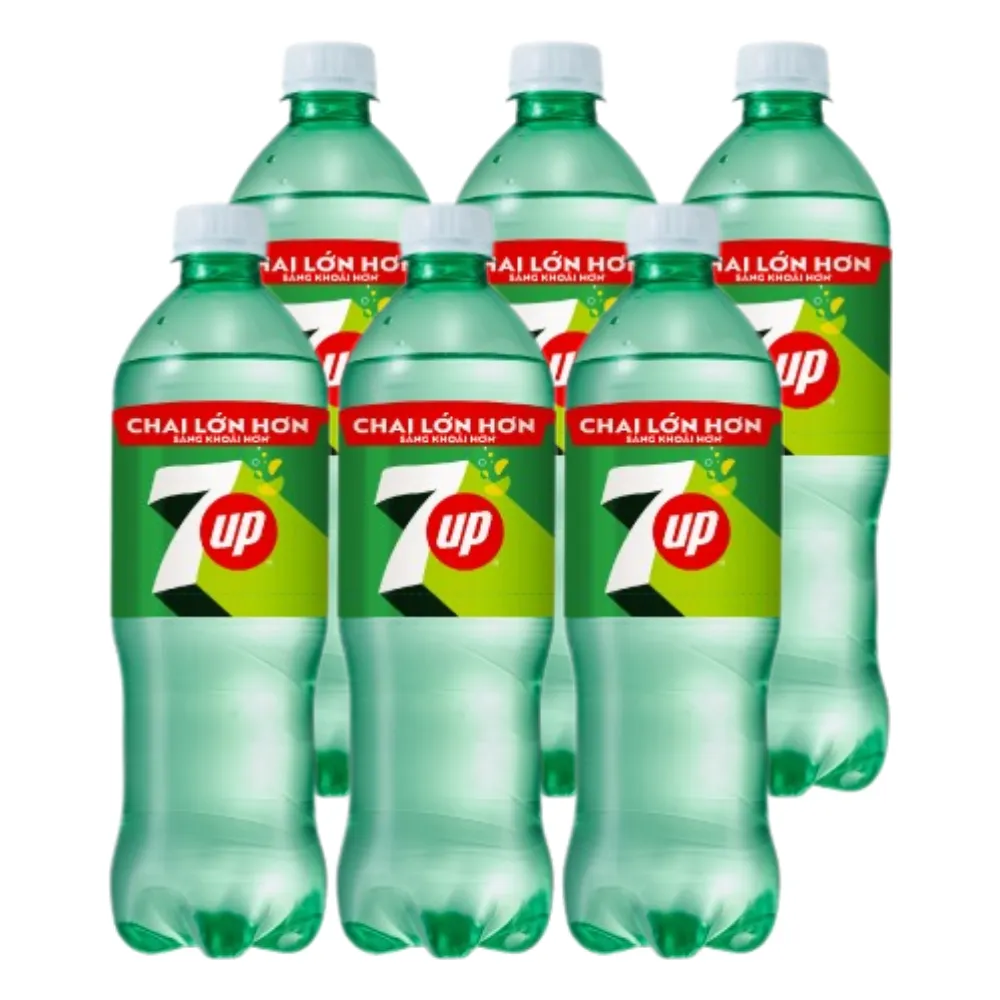 Lốc 6 chai nước ngọt 7Up 600ml