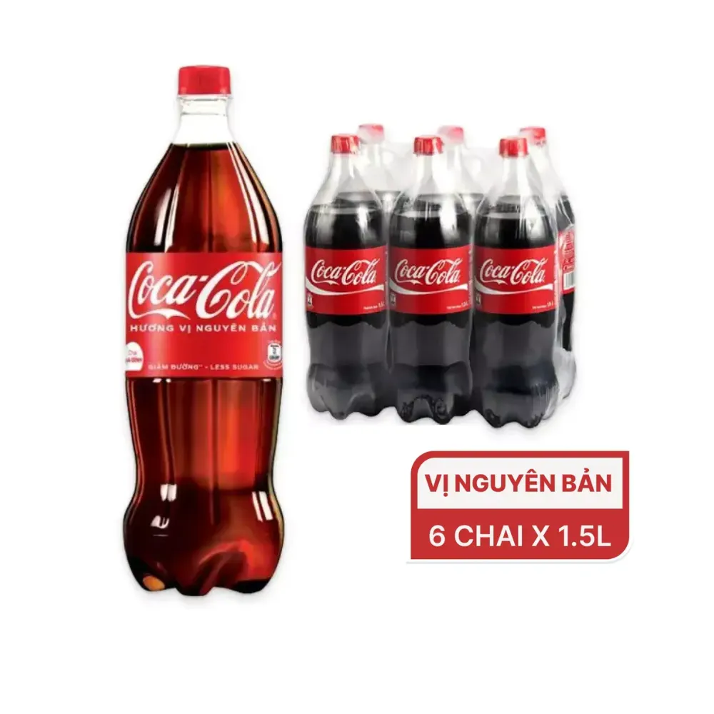 Lốc 6 chai nước ngọt Coca Cola 1.5L