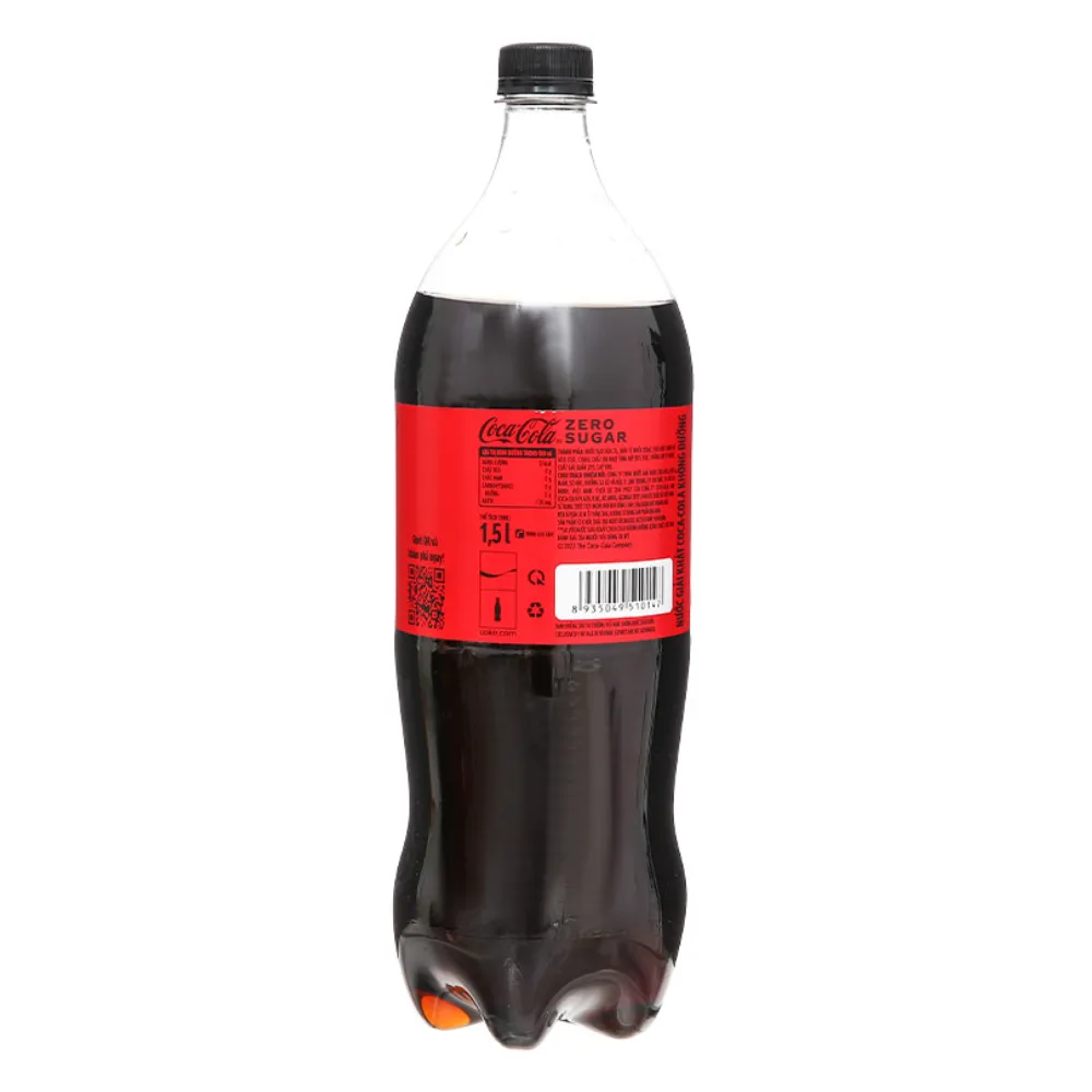 Thùng 12 chai nước ngọt Coca Cola zero sugar 1.5L