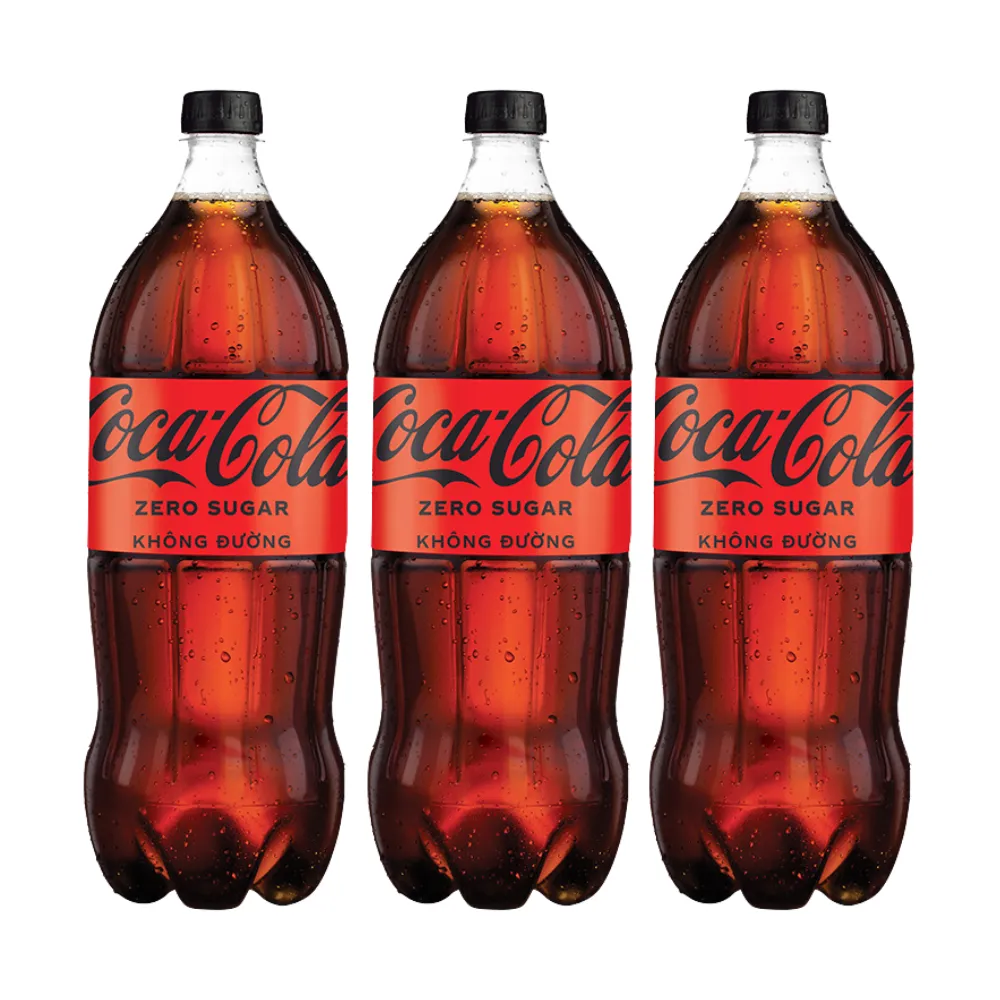 Thùng 12 chai nước ngọt Coca Cola zero sugar 1.5L