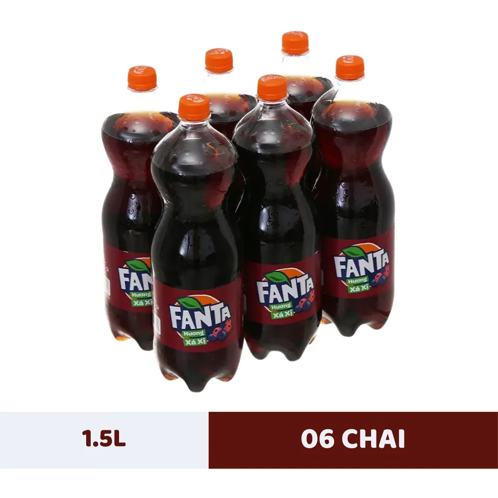 Lốc 6 chai nước ngọt Fanta xá xị 1.5L
