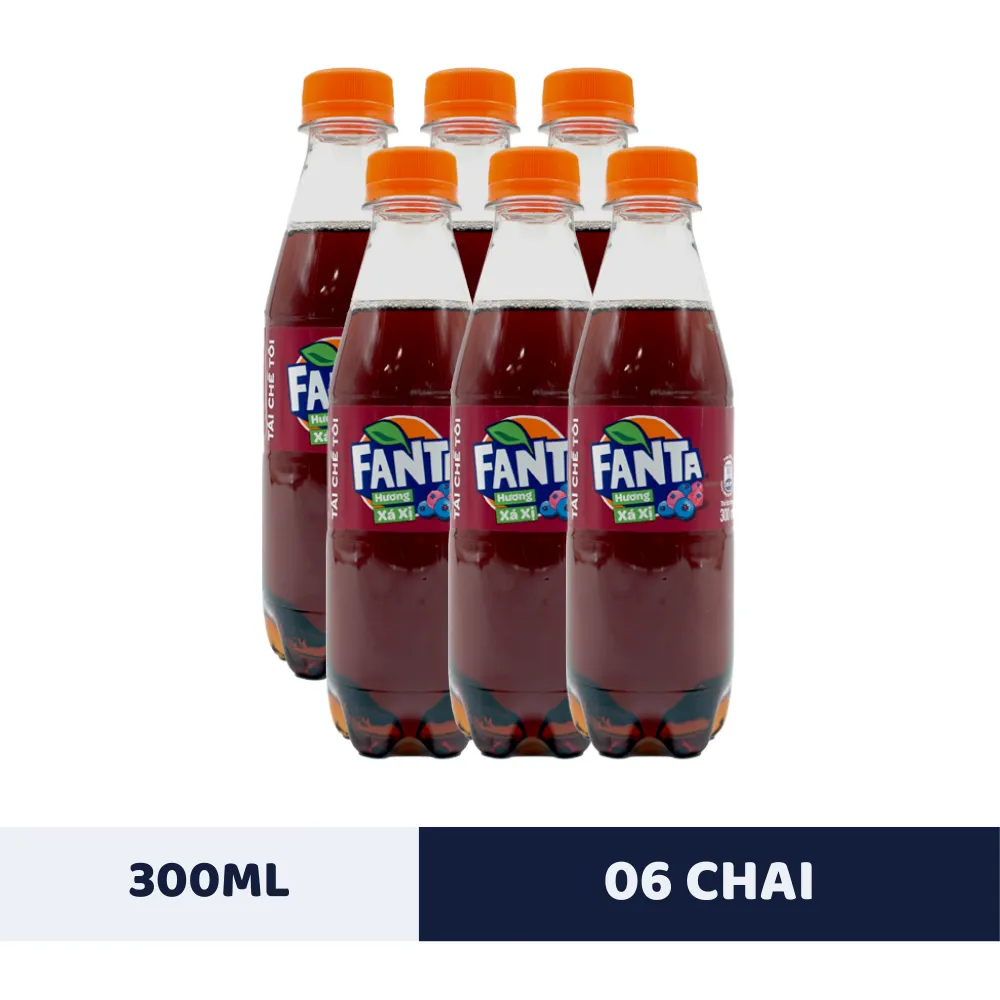 Lốc 6 chai nước ngọt Fanta xá xị 300ml