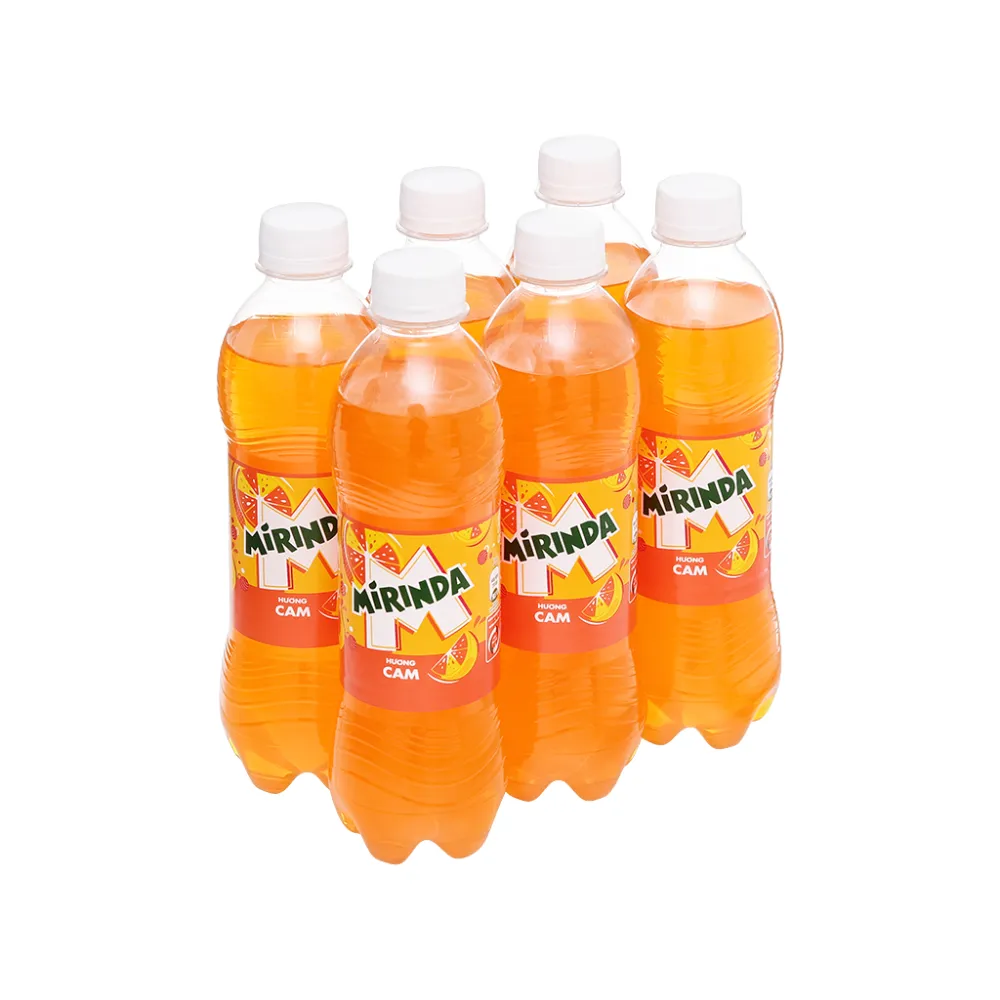 Lốc 6 chai nước ngọt Mirinda cam 390ml