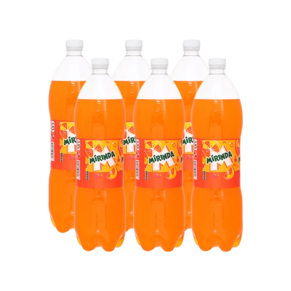 Lốc 6 chai nước ngọt Mirinda cam 1.5L