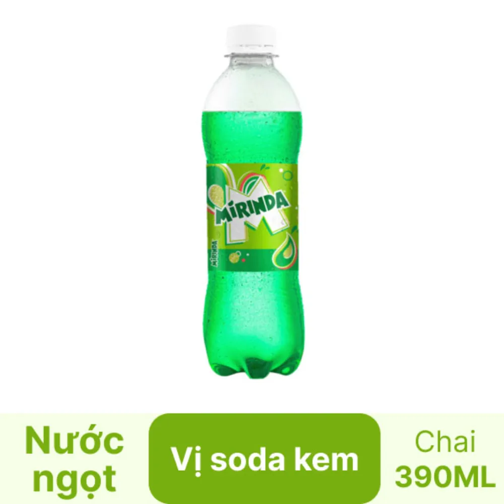 Lốc 6 chai nước ngọt Mirinda soda kem 390ml