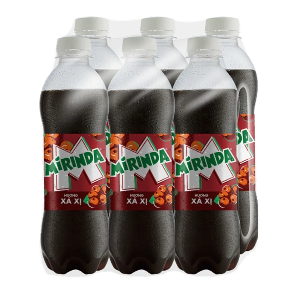 Lốc 6 chai nước ngọt Mirinda xá xị 390ml