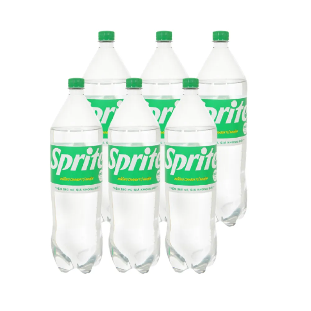 Lốc 6 chai nước ngọt Sprite chanh 1.85L