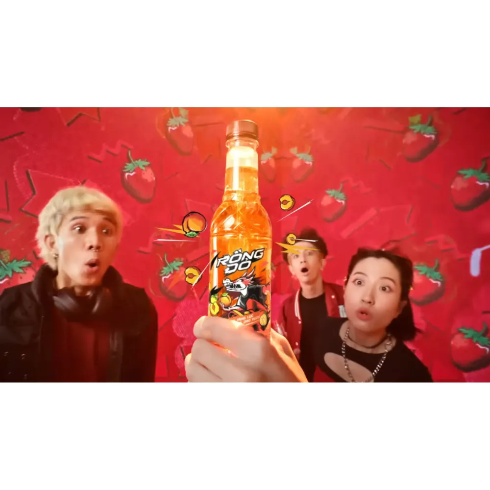 Lốc 6 chai nước tăng lực Rồng Đỏ hương đào Yuzu 330ml