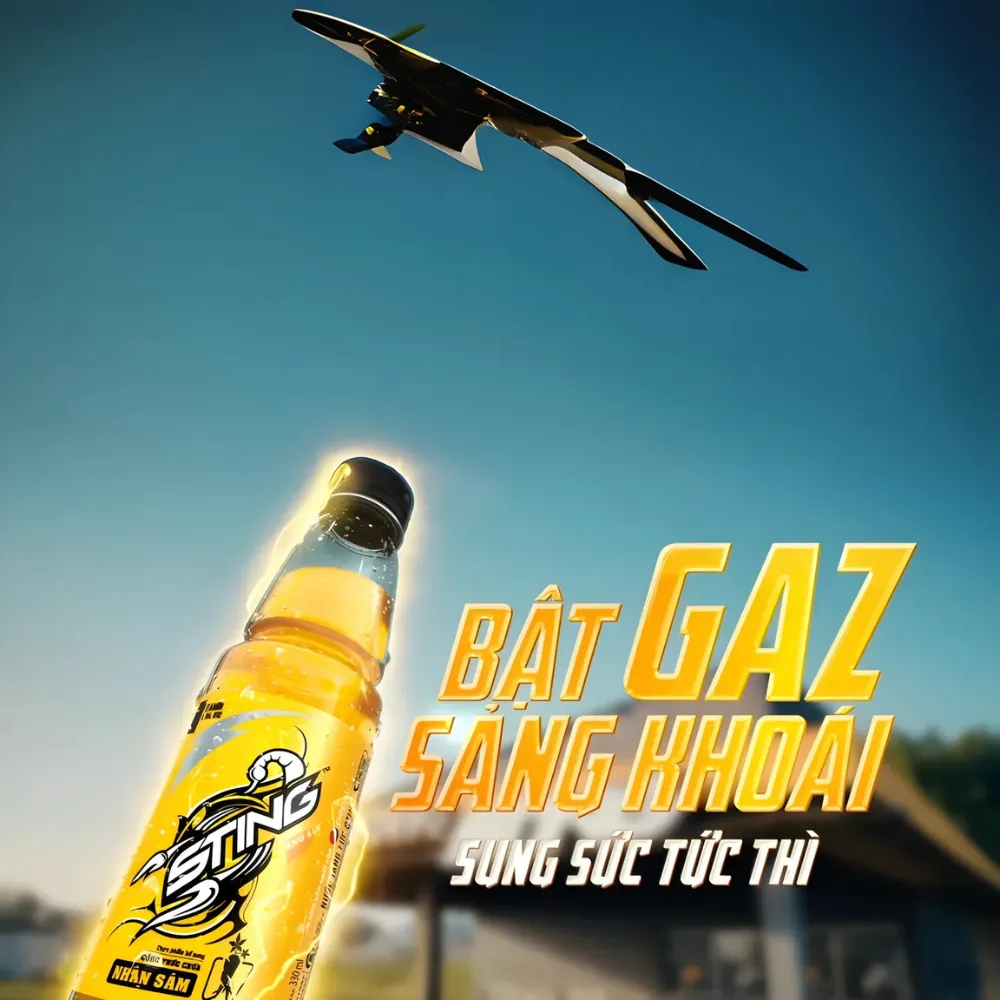 Lốc 6 chai nước tăng lực Sting Gold 330ml