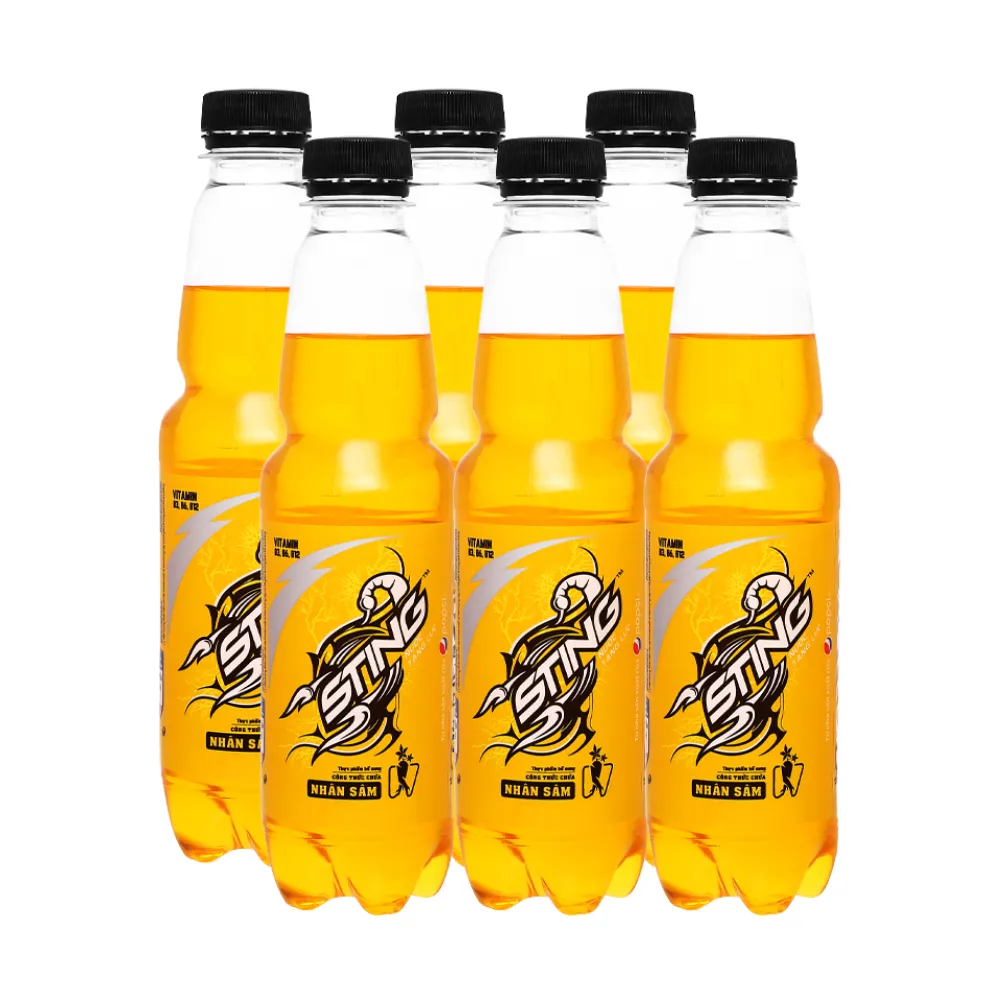 Lốc 6 chai nước tăng lực Sting Gold 330ml
