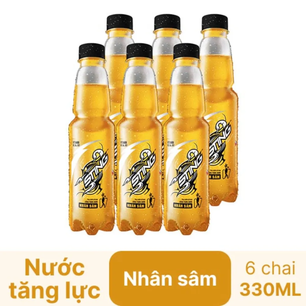 Lốc 6 chai nước tăng lực Sting Gold 330ml