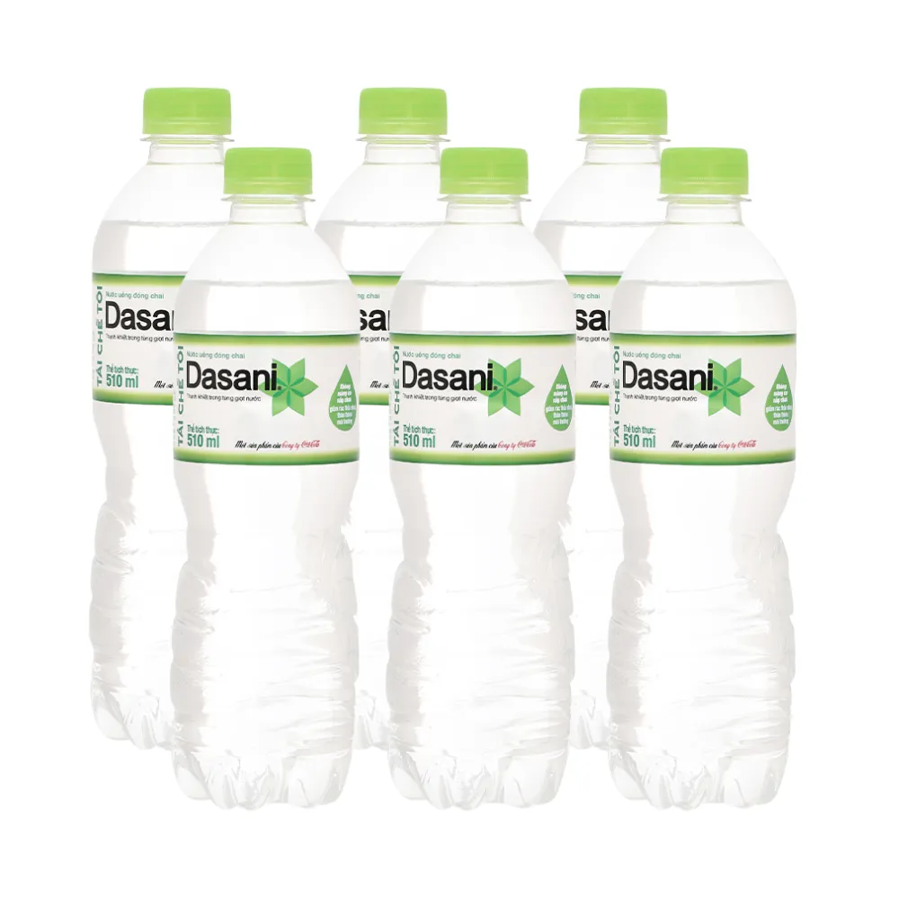 Lốc 6 chai nước tinh khiết Dasani 510ml
