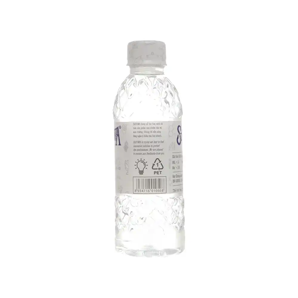 Lốc 6 chai nước nước uống tinh khiết Sapuwa 330ml