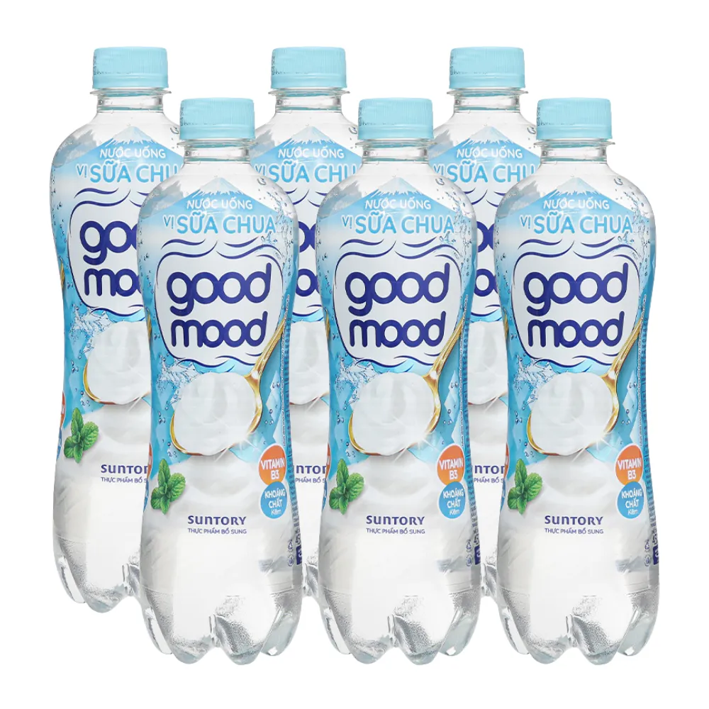 Lốc 6 chai nước uống Good mood vị sữa chua 450ml