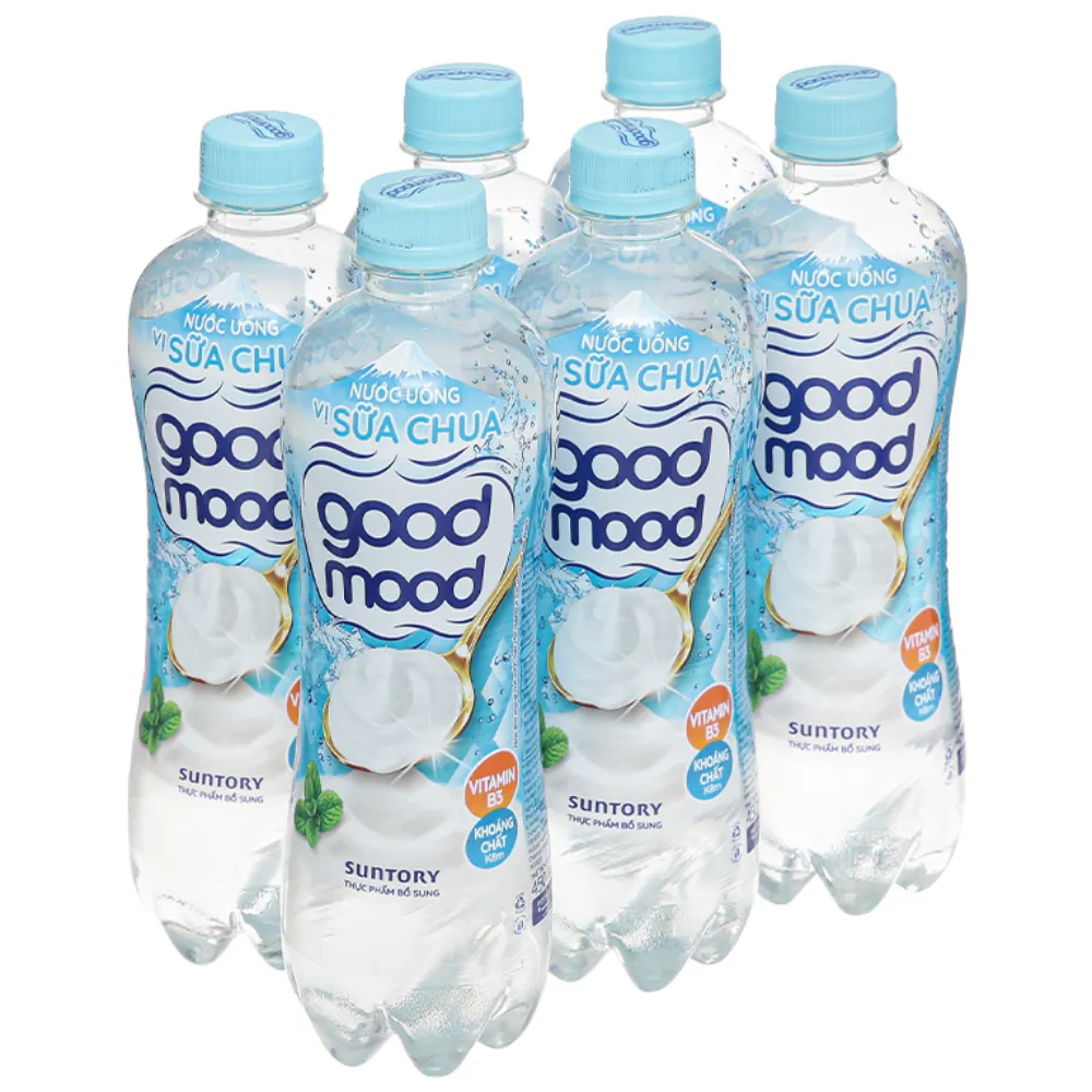 Lốc 6 chai nước uống Good mood vị sữa chua 450ml