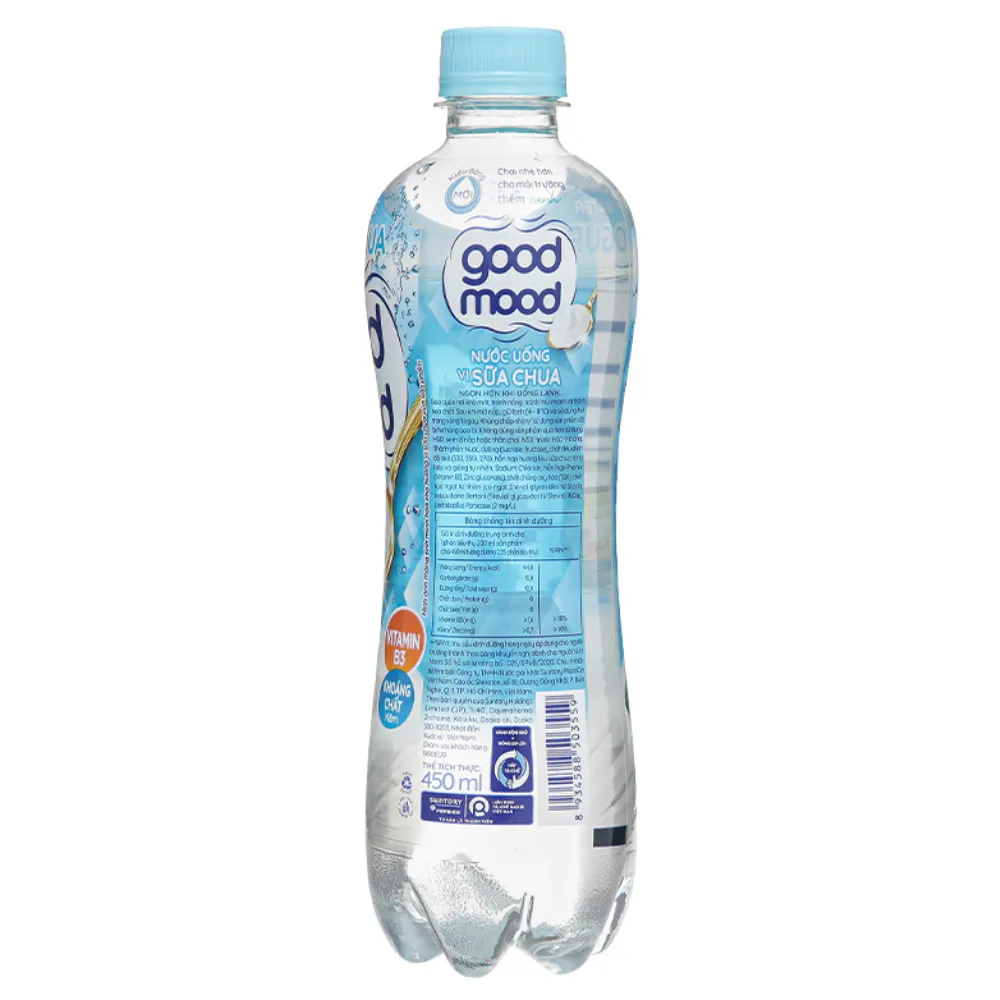 Lốc 6 chai nước uống Good mood vị sữa chua 450ml