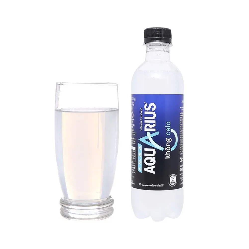 Lốc 6 chai nước uống vận động không calo Aquarius Zero 390ml
