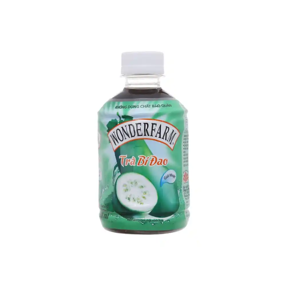 Lốc 6 chai trà bí đao Wonderfarm chai 280 ml