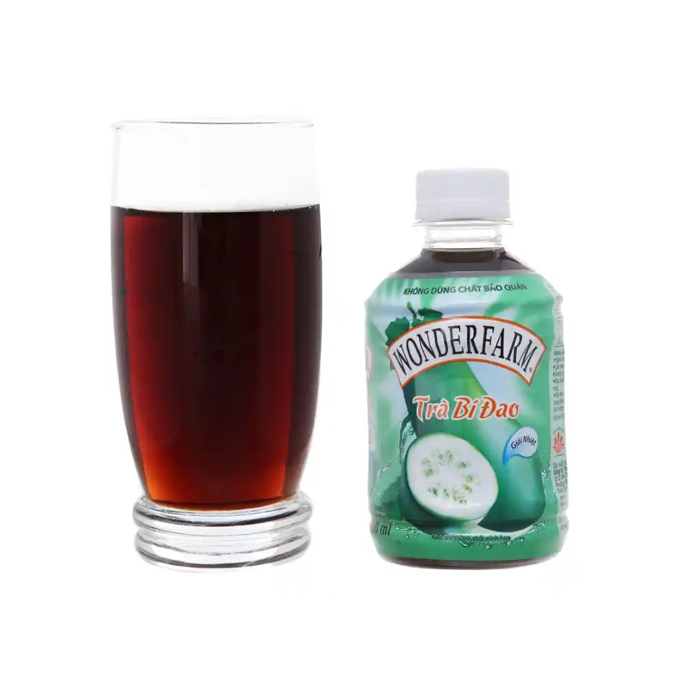 Lốc 6 chai trà bí đao Wonderfarm chai 280 ml